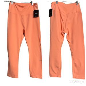 Rebody Orange High Rise Capri Leggings Sz L NWT